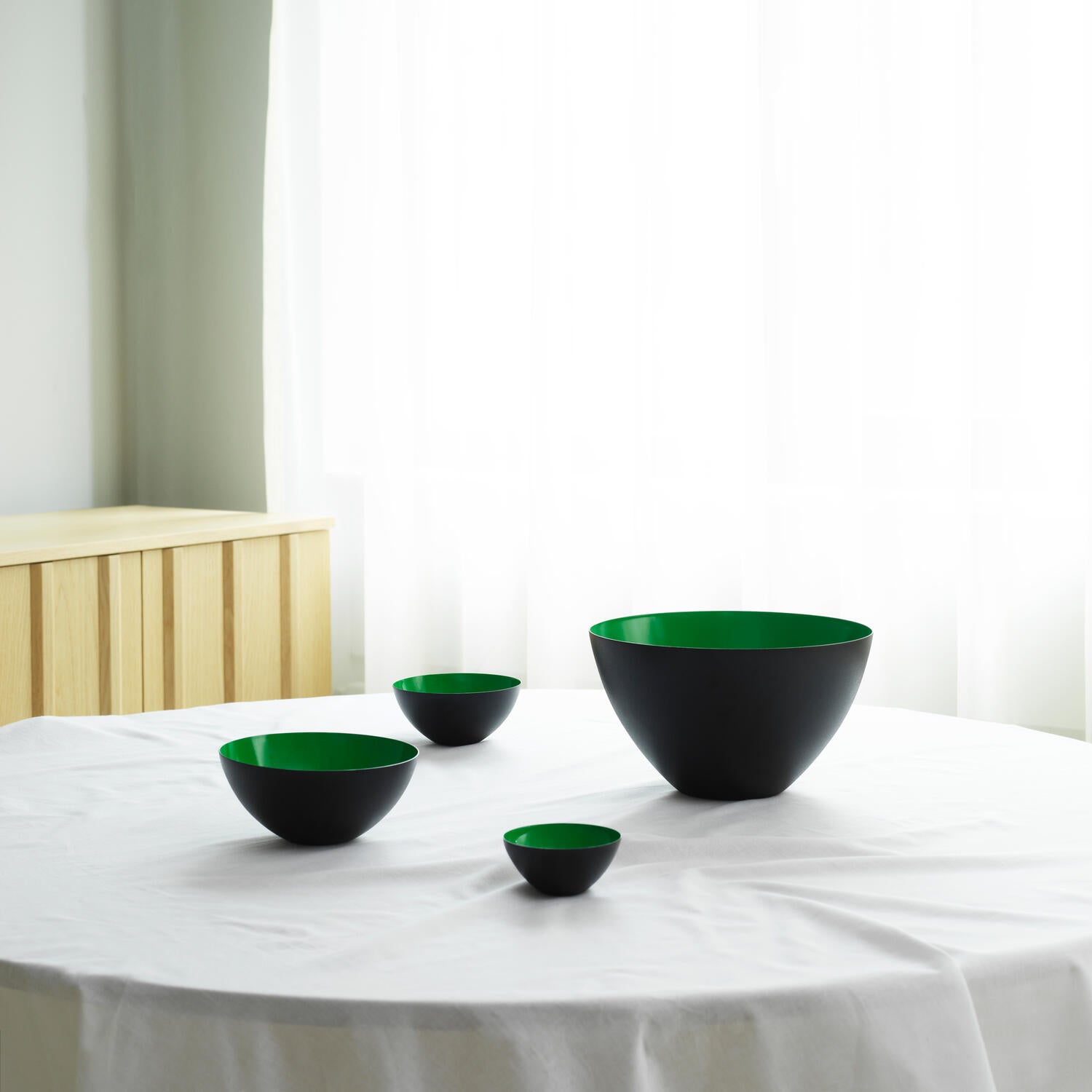 Krenit skål, grøn - Ø25 cm.